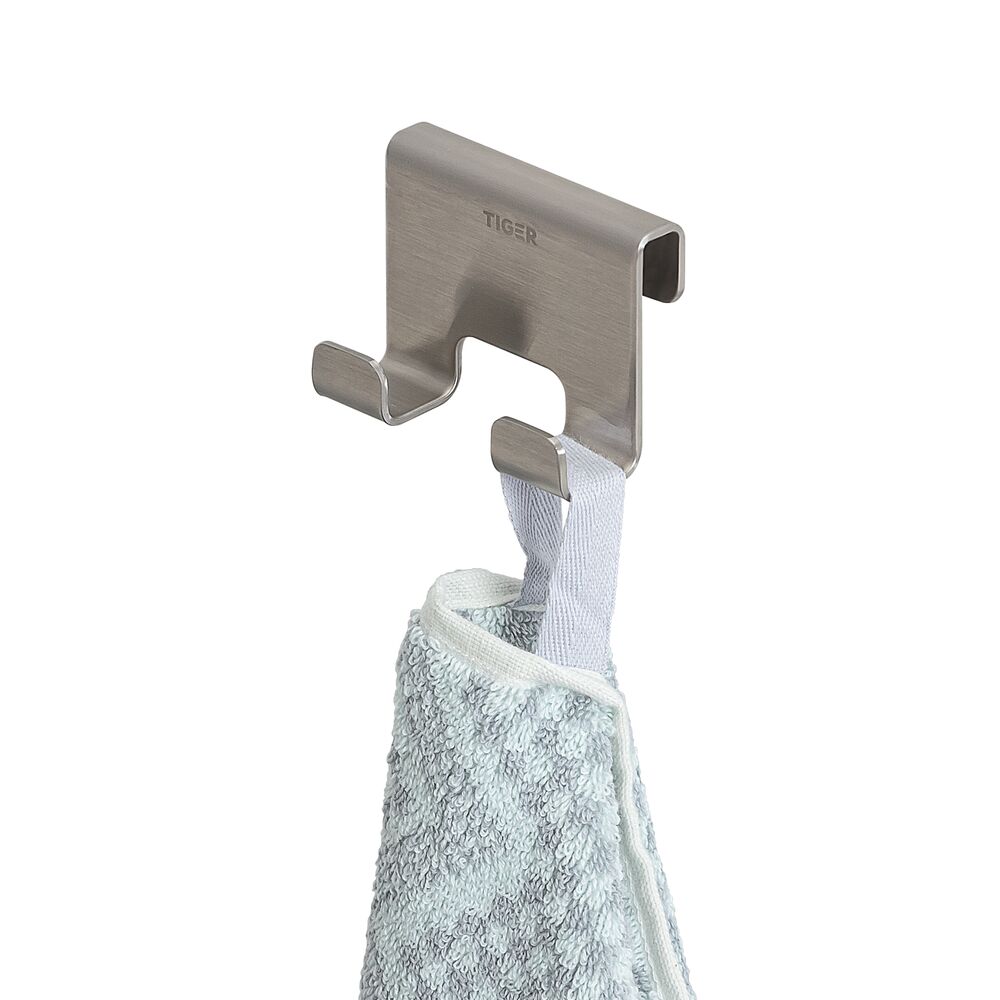 Tiger Caddy handdoekhaak voor douchecabine 6-8 mm RVS geborsteld