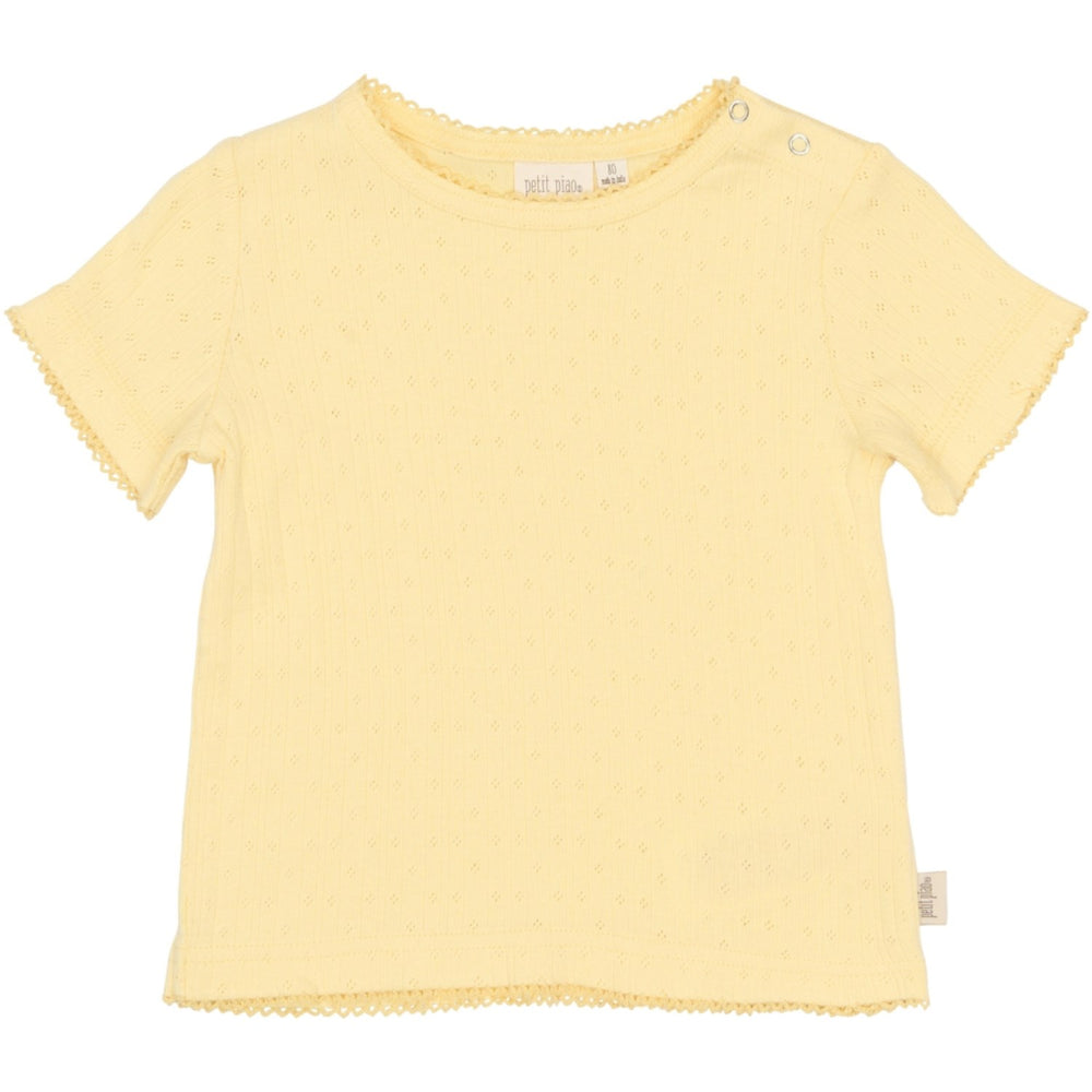 Køb Petit Piao Mellow Yellow Ppsuze S_S Pointelle Tee