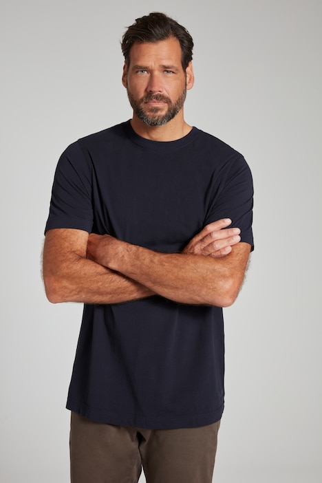 T-Shirt, Basic, Rundhals, gekämmte Baumwolle, bis 8XL