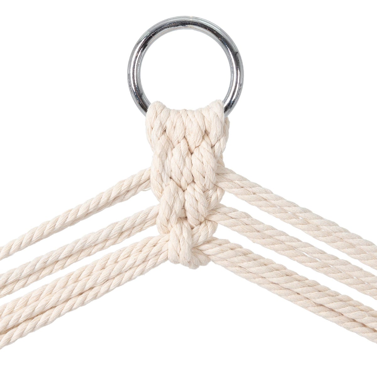 ECD Germany hangstoel met uiterst comfortabel 6 cm dik katoenen zitkussen en houten armleuningen/dwarsbalk, belastbaar tot 120 kg, Terra Cotta, gestoffeerde hangstoel hangmat hangzitting