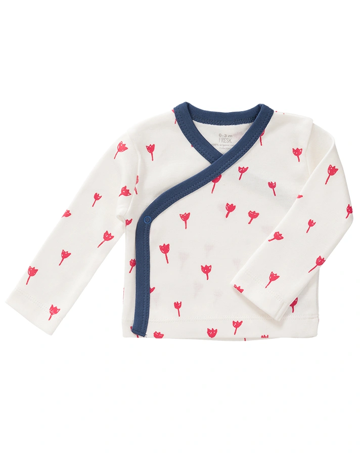 Wickel-Jacke TULIP in weiß/rot