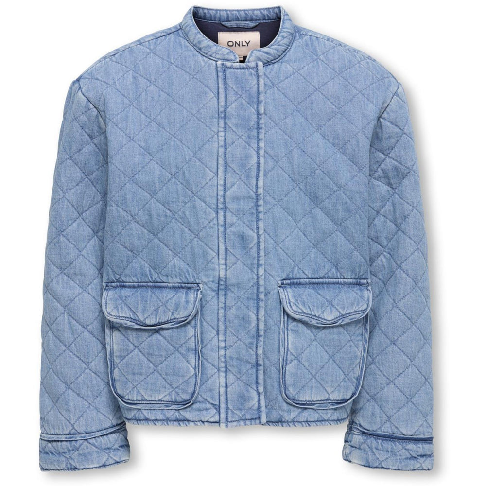 Køb kids ONLY Light Blue Denim Koghallie Quiltet Dnm Jakke Akm