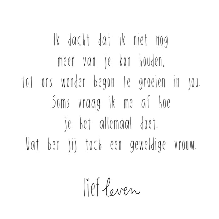 Lief Leven | Valentijnskaart | Mama to be