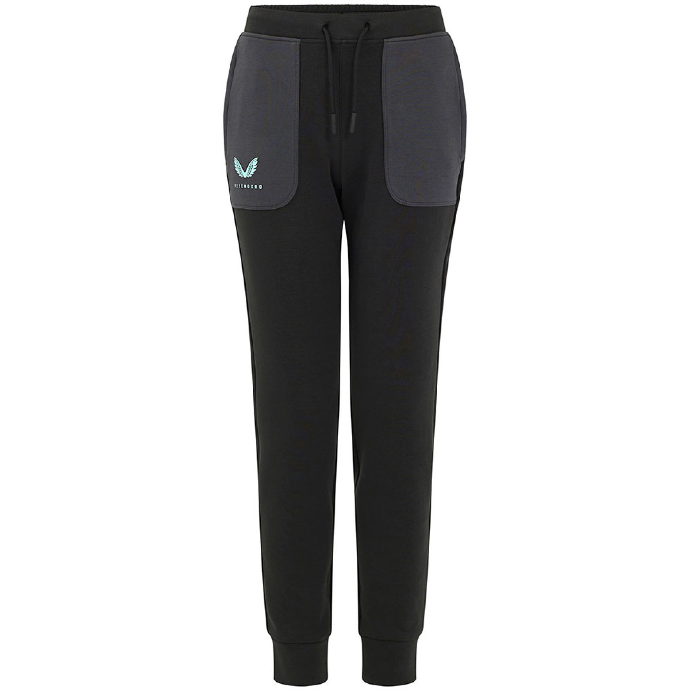 Castore Feyenoord Travel Joggingbroek 2024-2025 Kids Zwart Donkergrijs Lichtblauw