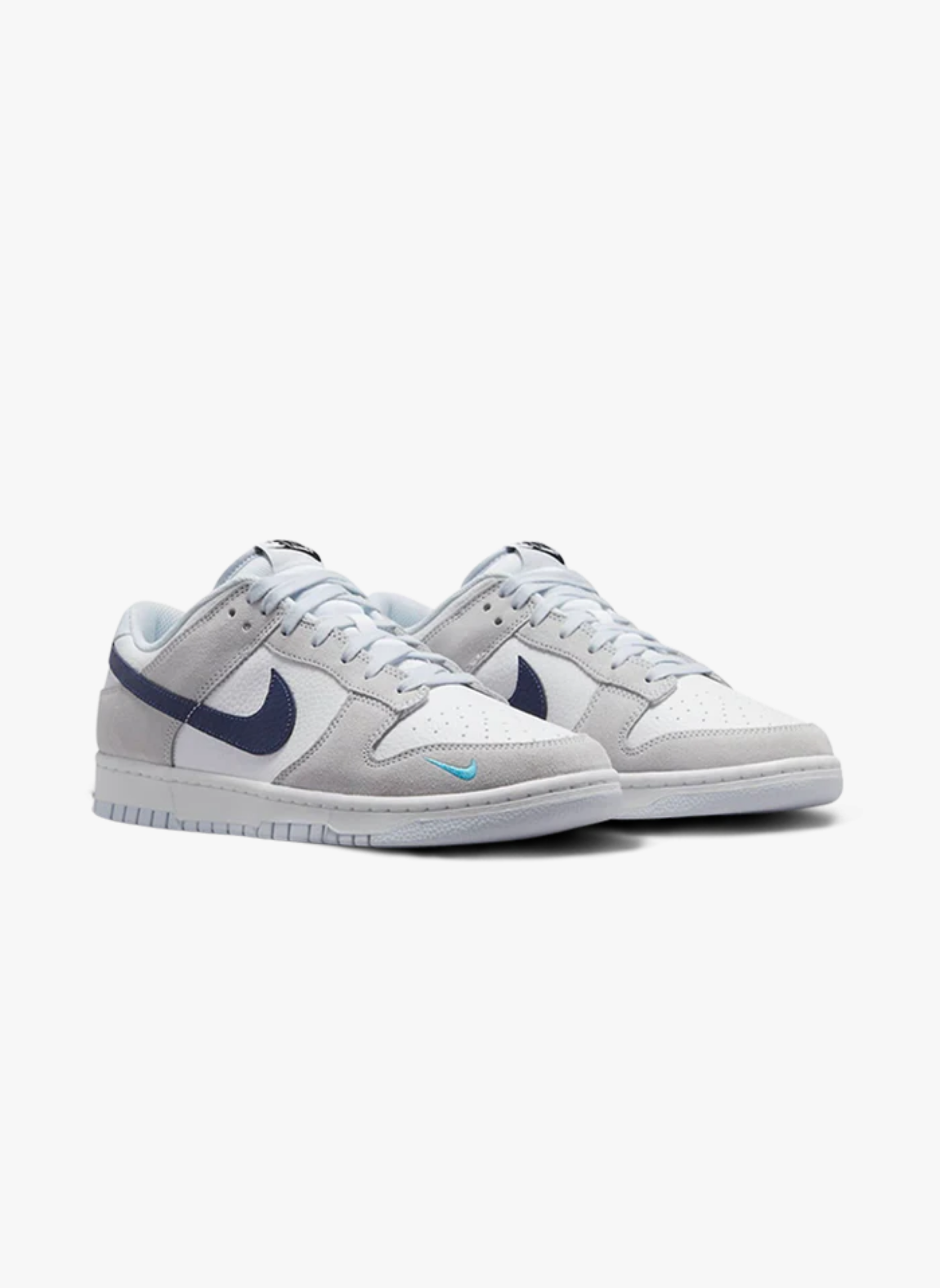 Nike dunk low mini swoosh midnight navy | Gris