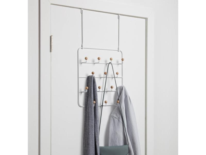 Umbra Türgarderobe Estique 14 Haken, Weiss Garderobe für für die Türe oder an die Wand