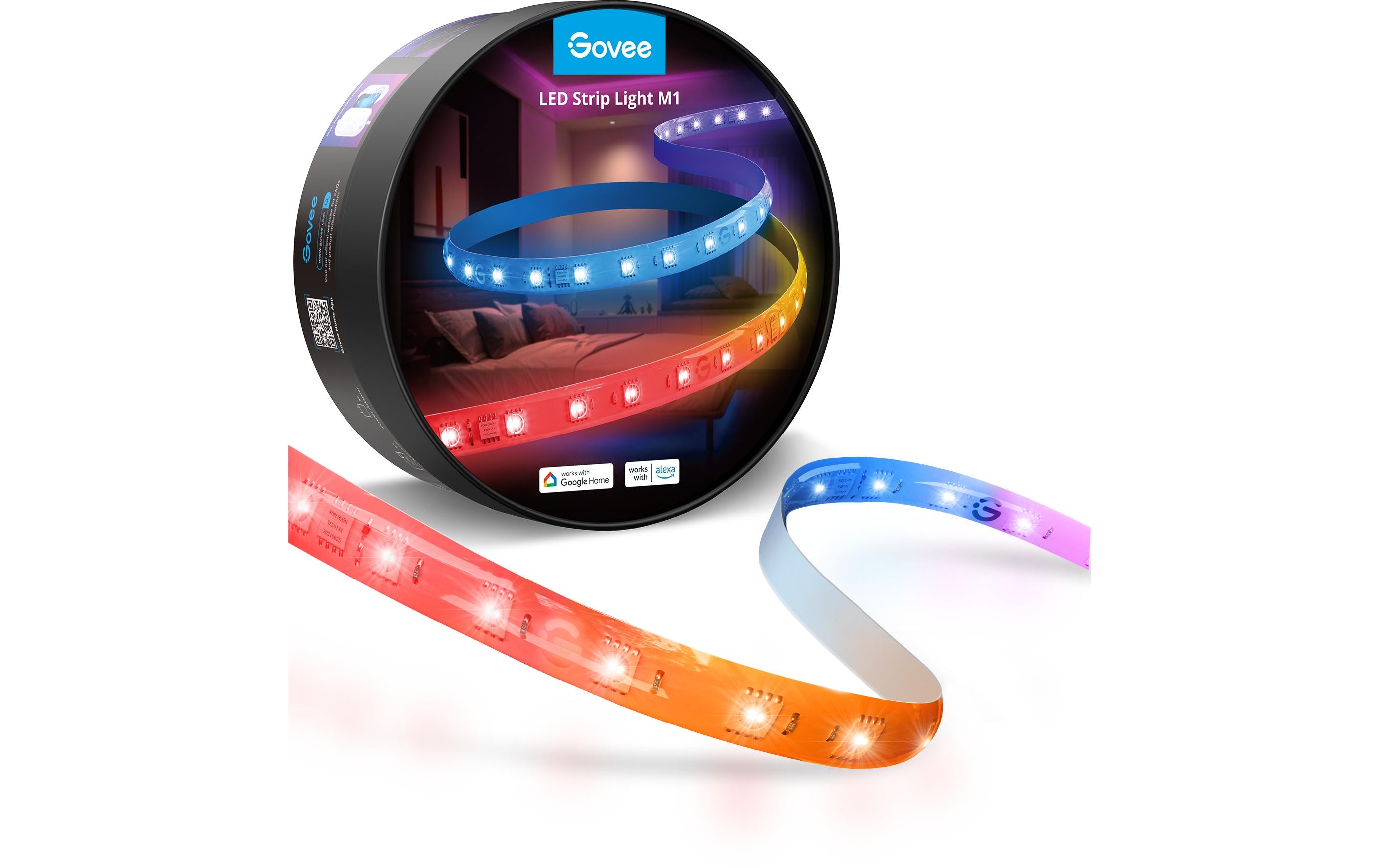 LED Stripe M1 Wi-Fi + Bluetooth, 5 m, RGBIC<br>LED-Leuchtstreifen mit Schutzbeschichtung