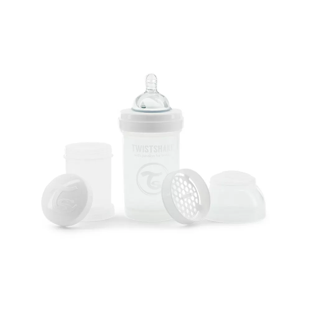 Twistshake Anti-Colic sutteflaske 0 mdr  , 180 ml - Hvid