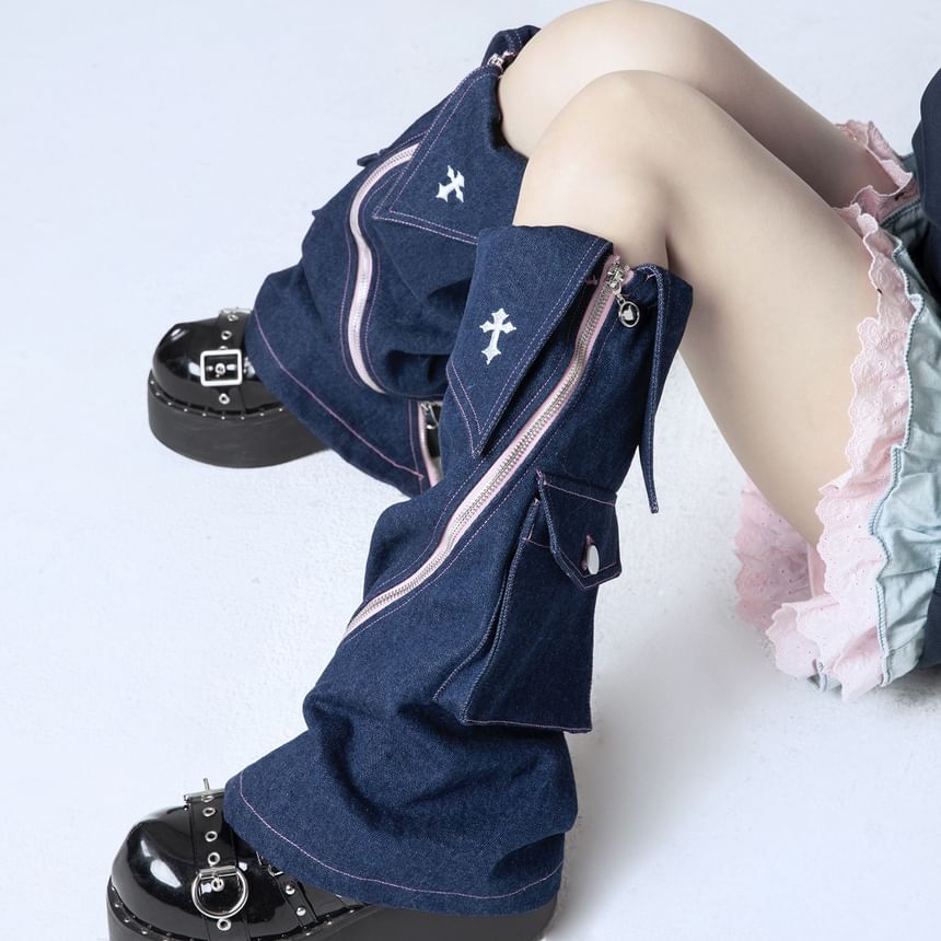 Whychunga - Gespen denim beenwarmer