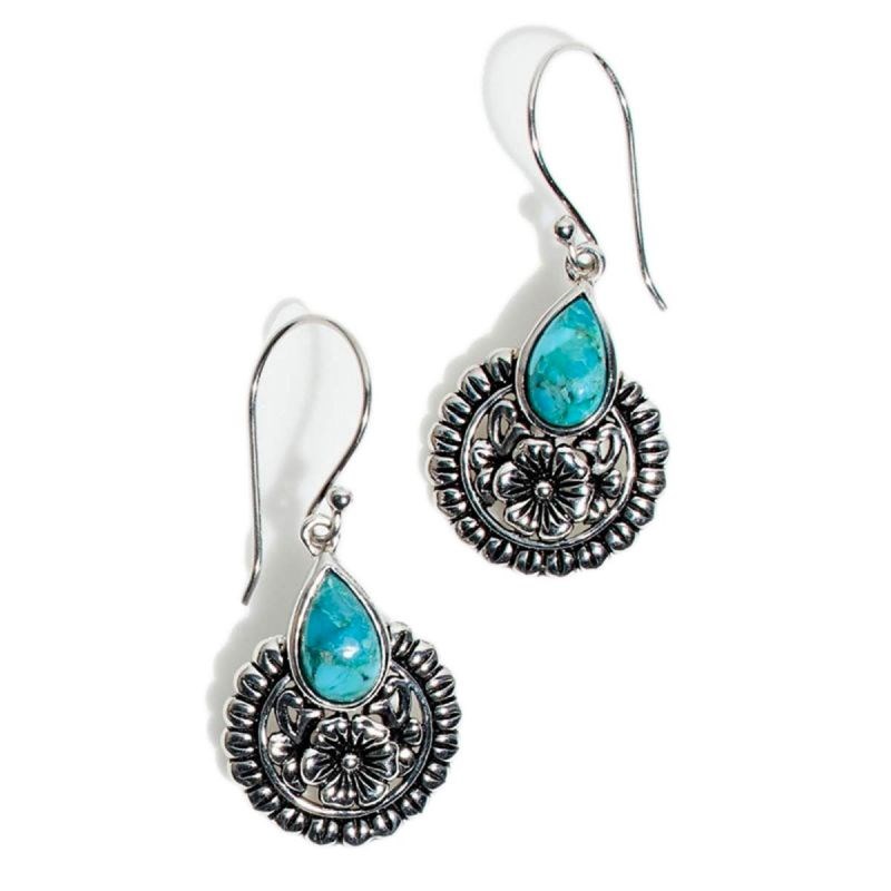 Boucles d'oreilles argent massif et pierre naturelle