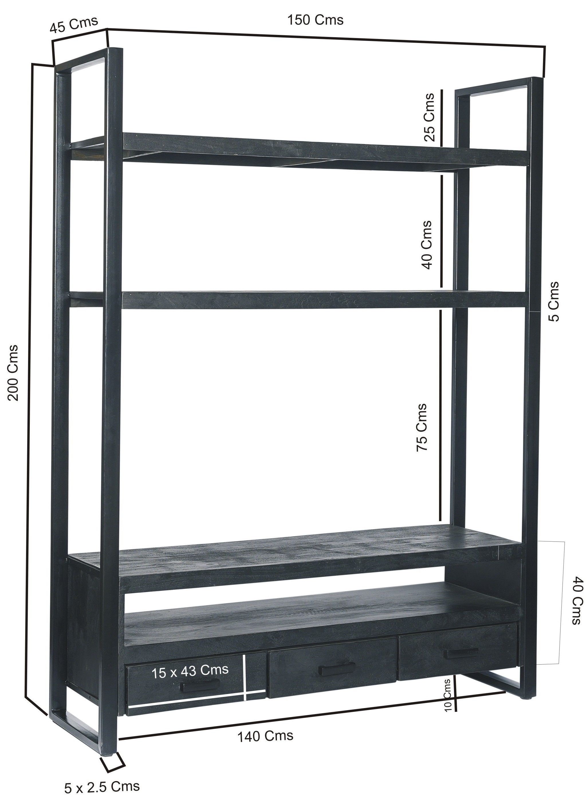 Tv-meubel Norris B150 x D45 x H200 cm