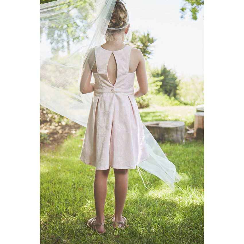 Robe de cérémonie irisée pour fille - Rose