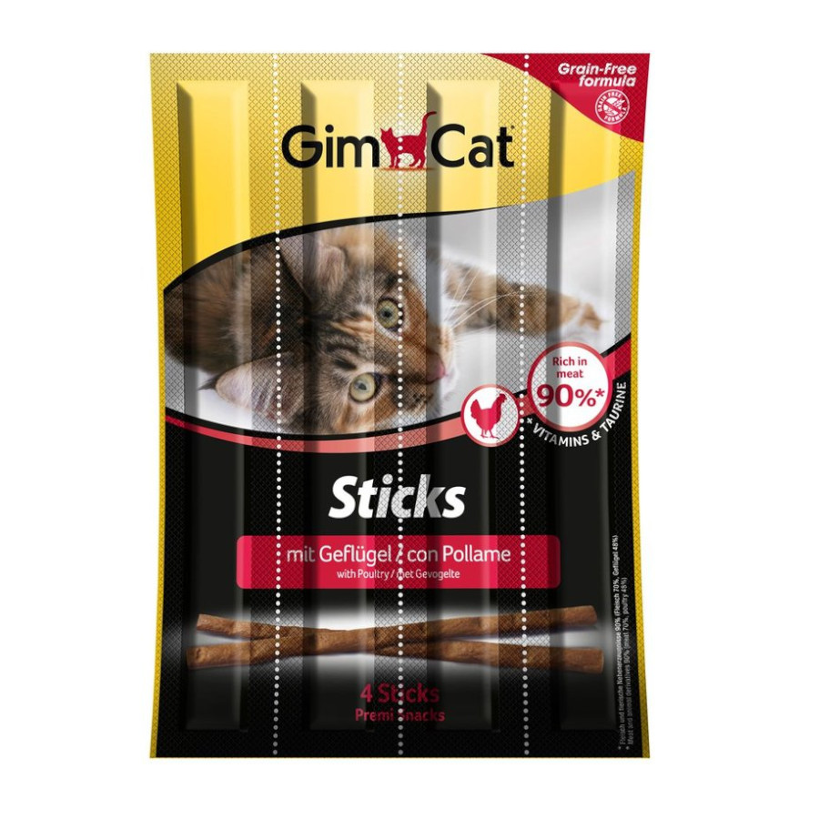 Palitos de frango e fígado GimCat para gatos