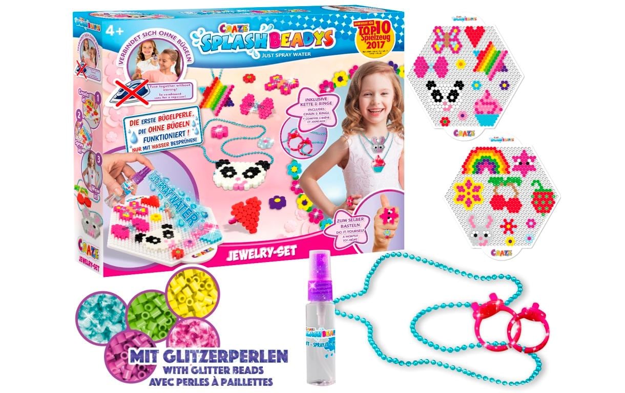 Splash Beadys Playset Jewelry MehrfarbigPerlenschmuck ganz ohne Bügeln