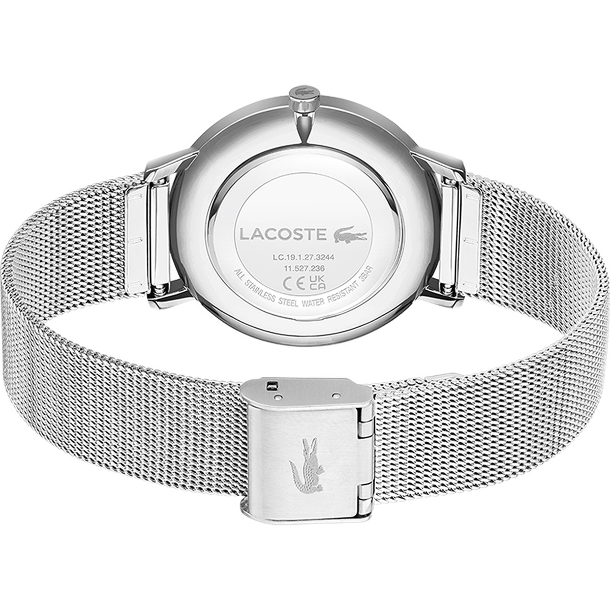 Montre LACOSTE crocorigin femme bracelet acier gris