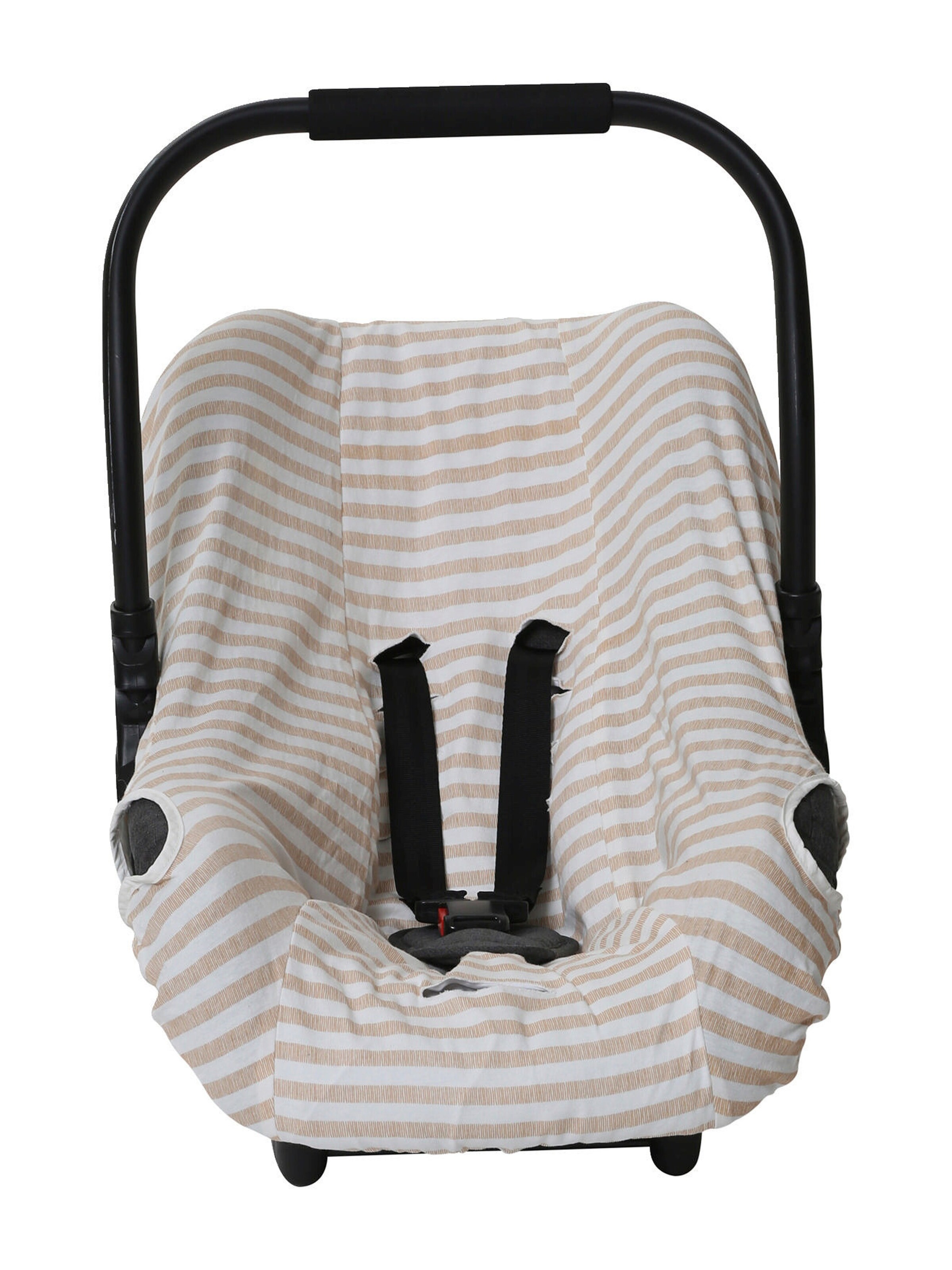 Vertbaudet Schonbezug für Babyschale Gr. 0+ beige gestreift
