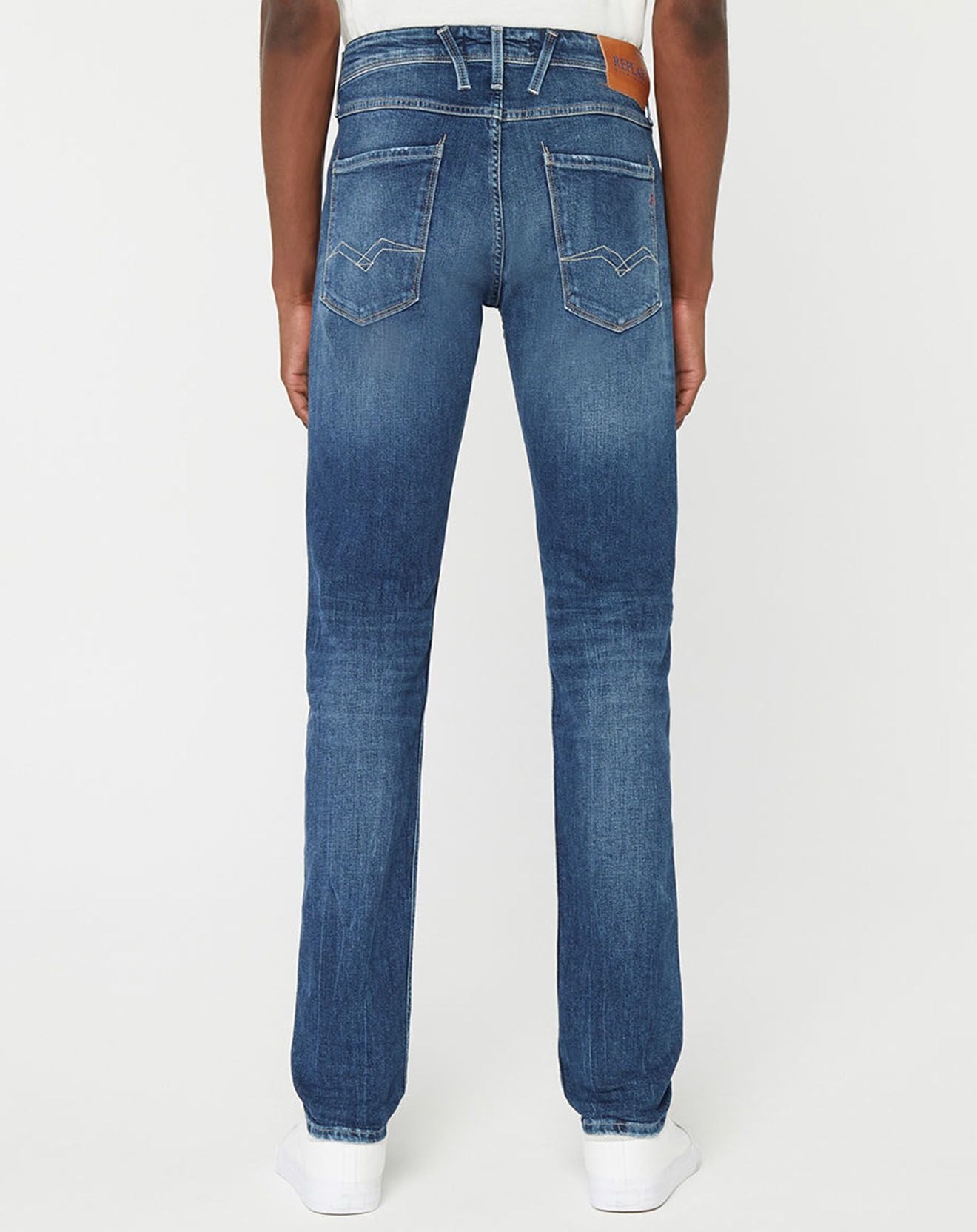 Replay Jean Slim en Coton Bio 573 Pck Anbass bleu moyen