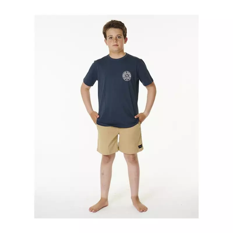 Teeshirt junior RIPCURL Stapler Tee -Boy Dark Navy