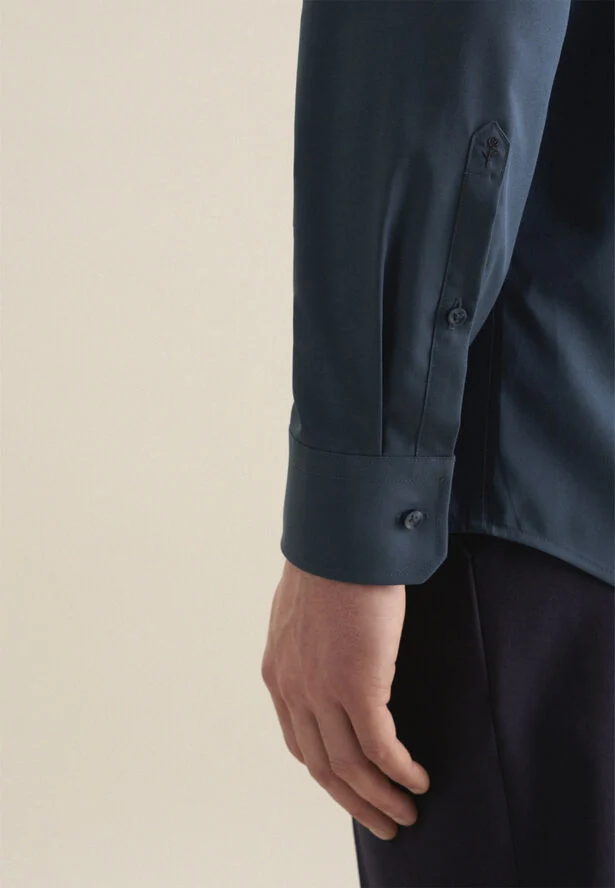 Seidensticker Business Shirt Regular Long sleeve Kent-Collar Uni Turquoise