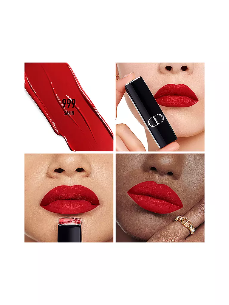 DIOR Lippenstift - Rouge Dior Lipstick Refill (999 Satin Finish) rot