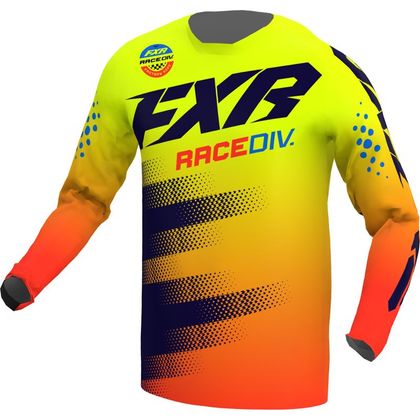 Maillot cross FXR CLUTCH MIDNIGHT/HIVIS/NUKE RED 2022 - Jaune / Orange