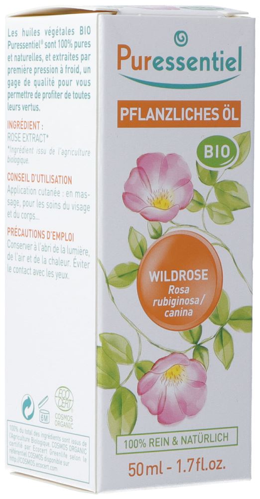 Puressentiel Pflanzenöl Wildrose<br>50 ml, Flasche, Öl, Bio