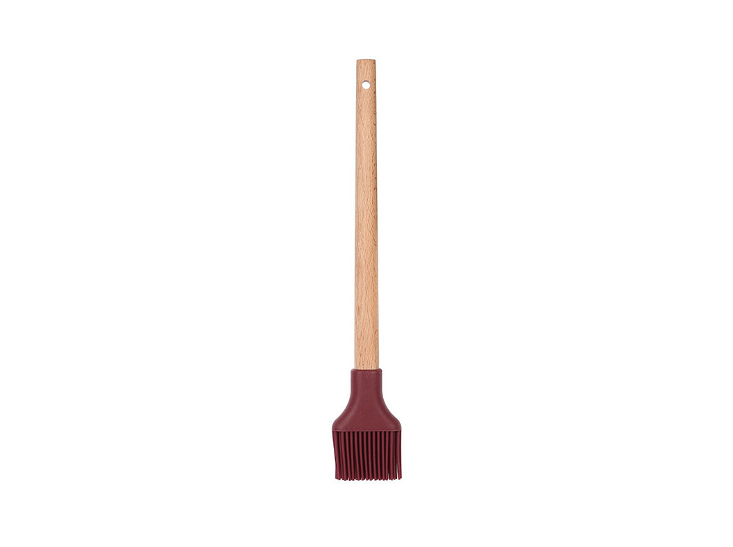 PINCEL SILICONE ACTUEL VERMELHO COM CABO DE MADEIRA