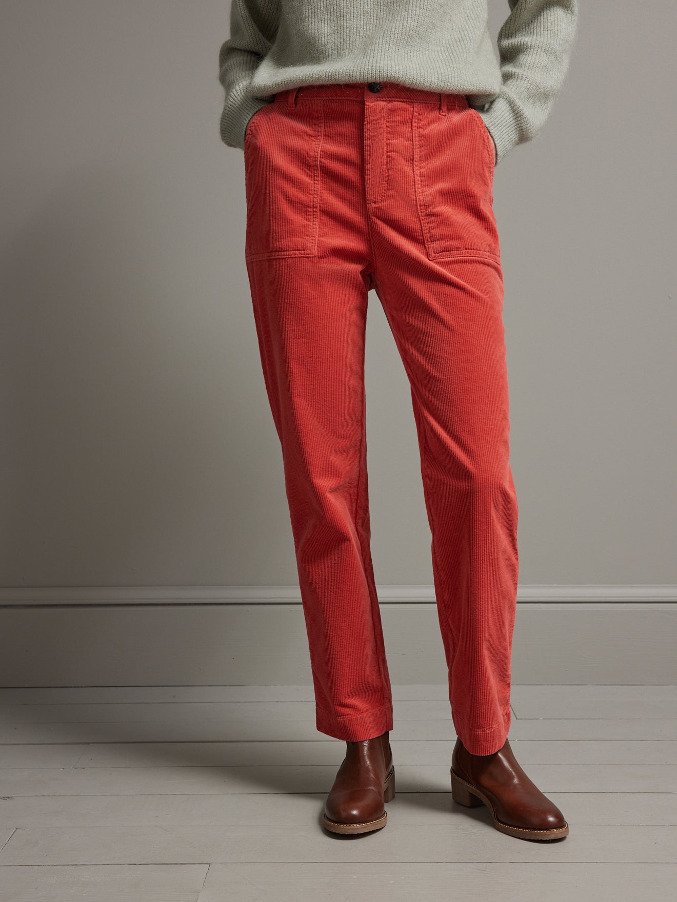 Pantalon cargo velours côtelé femme Inès