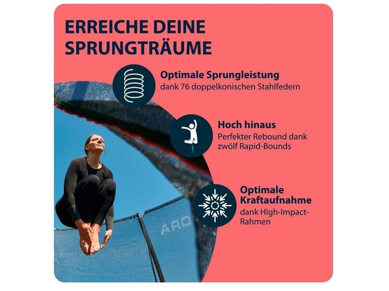 Hudora Trampolin 4square 366 x 244 cm Das rechteckige Trampolin