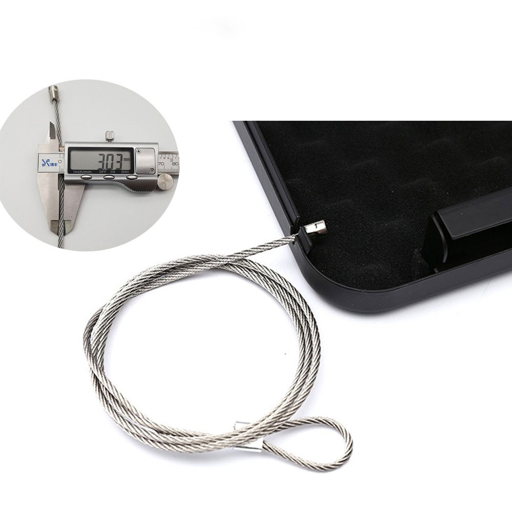 (240x165x45mm) Sicherheits Stahl Safe Tresor Aufbewahrungsbox mit Pin Code und Sicherheits Stahlkabel (1.1kg)  - Schwarz