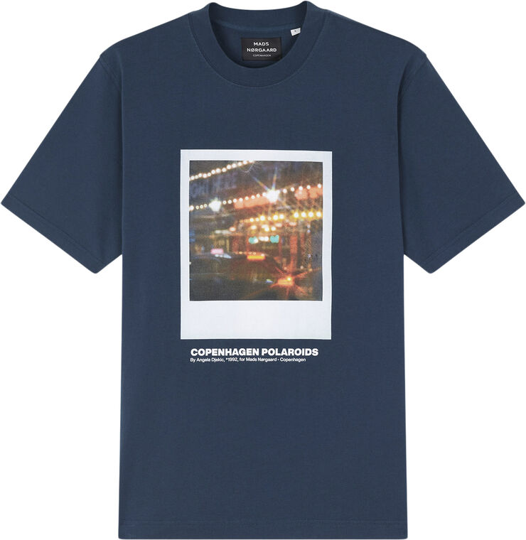Mads Nørgaard - Copenhagen Cotton Jersey Frode Poloroide Tee Blå