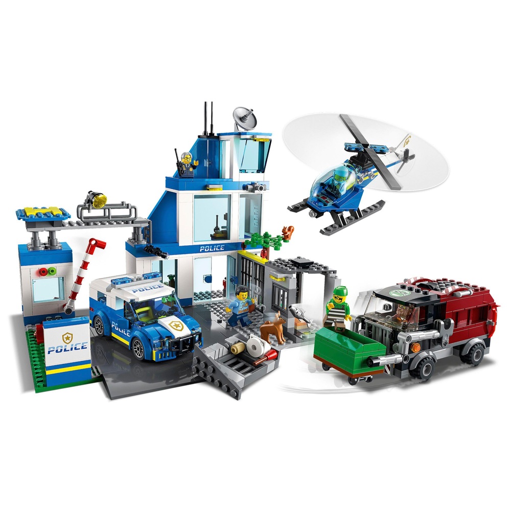 LEGO City 60316 Polizeistation LKW Spielzeug & Hubschrauber Set