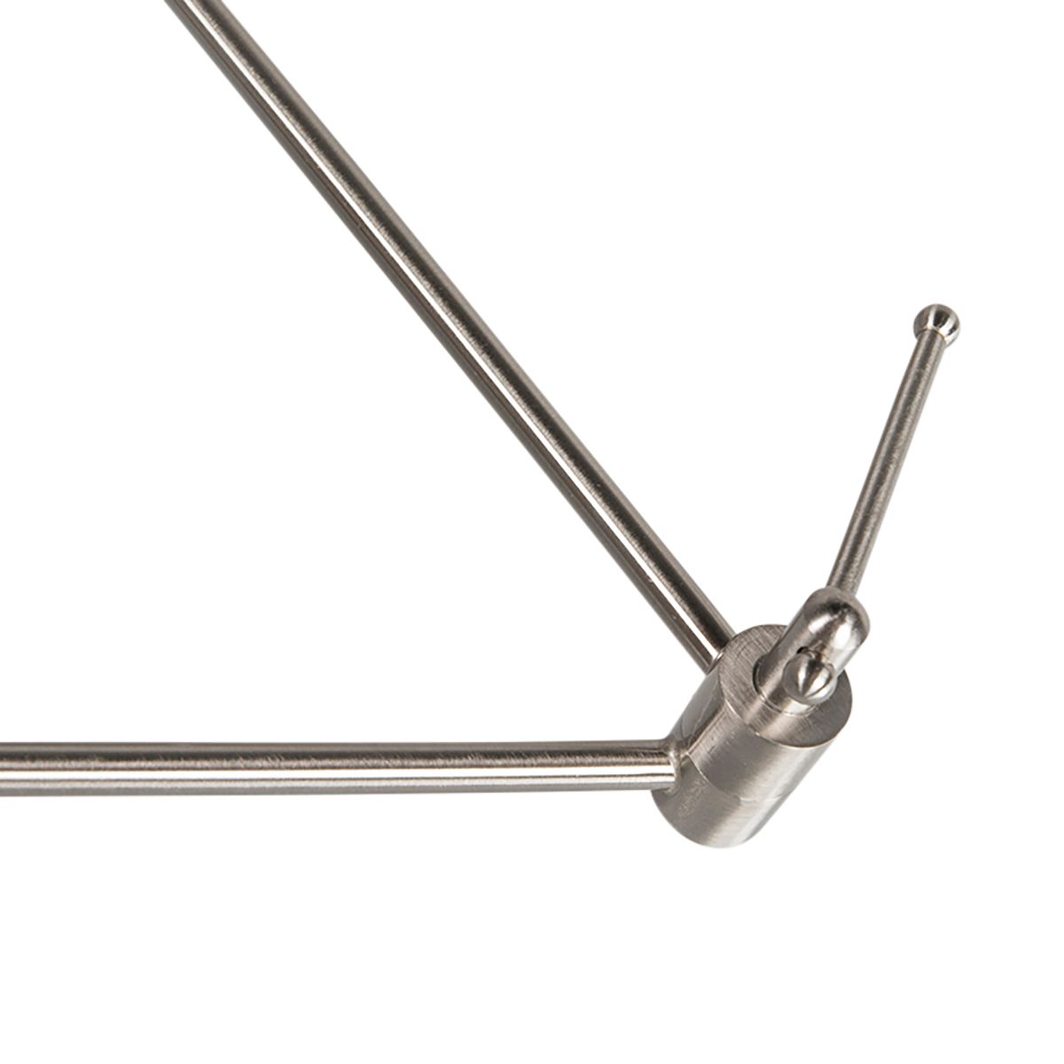 Smart hanglamp staal met kap 35 cm wit incl. 2 Wifi A60 - Blitz