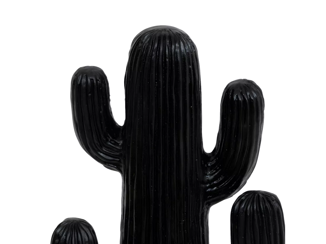 Objet déco Cactus Noir en magnésie H 38 cm