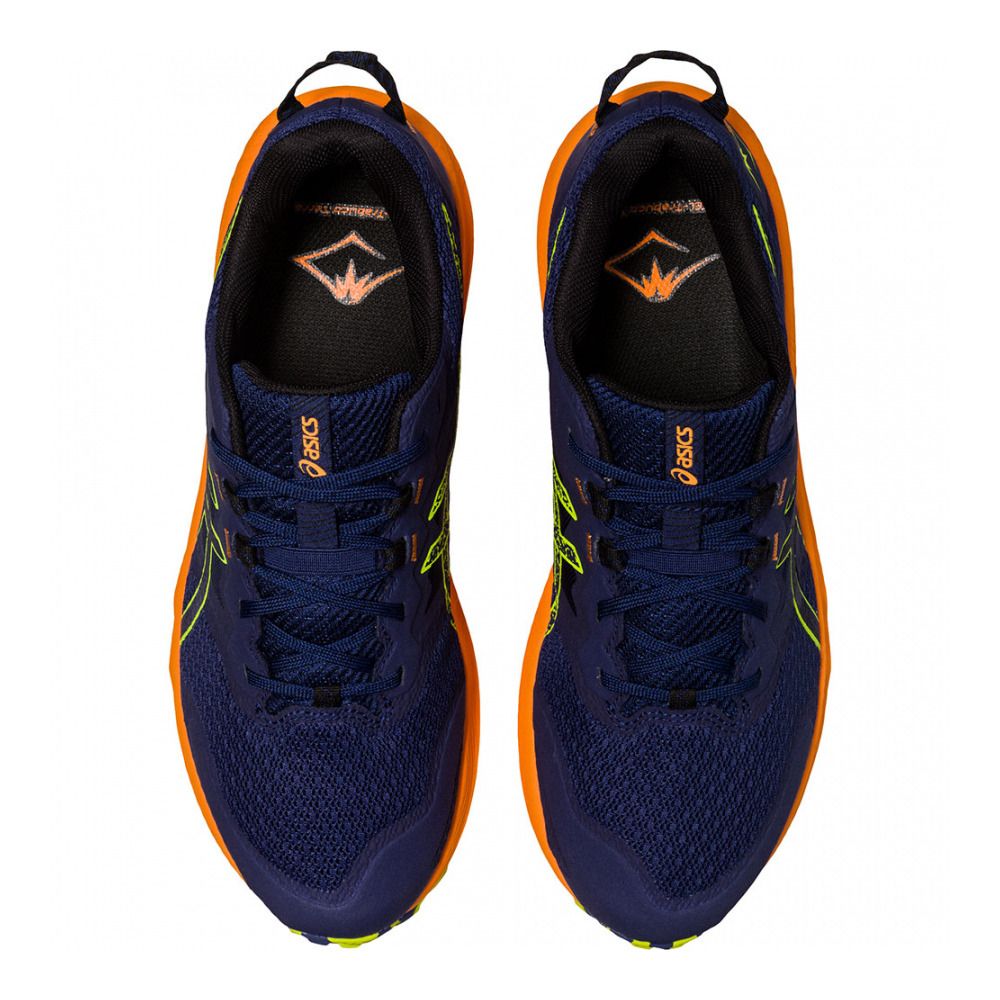 Asics TRABUCO TERRA 2 - Chaussures trail Homme deep ocean/neon lime