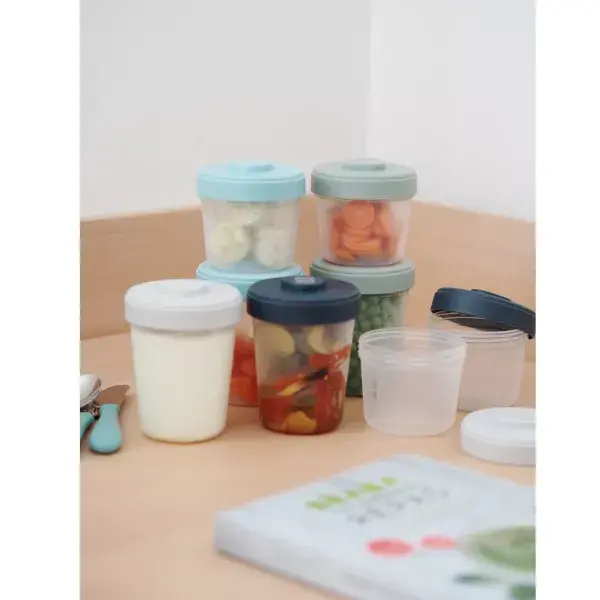 Conjunto de refeição Béaba para 2ª idade, 8 porções, com clipe