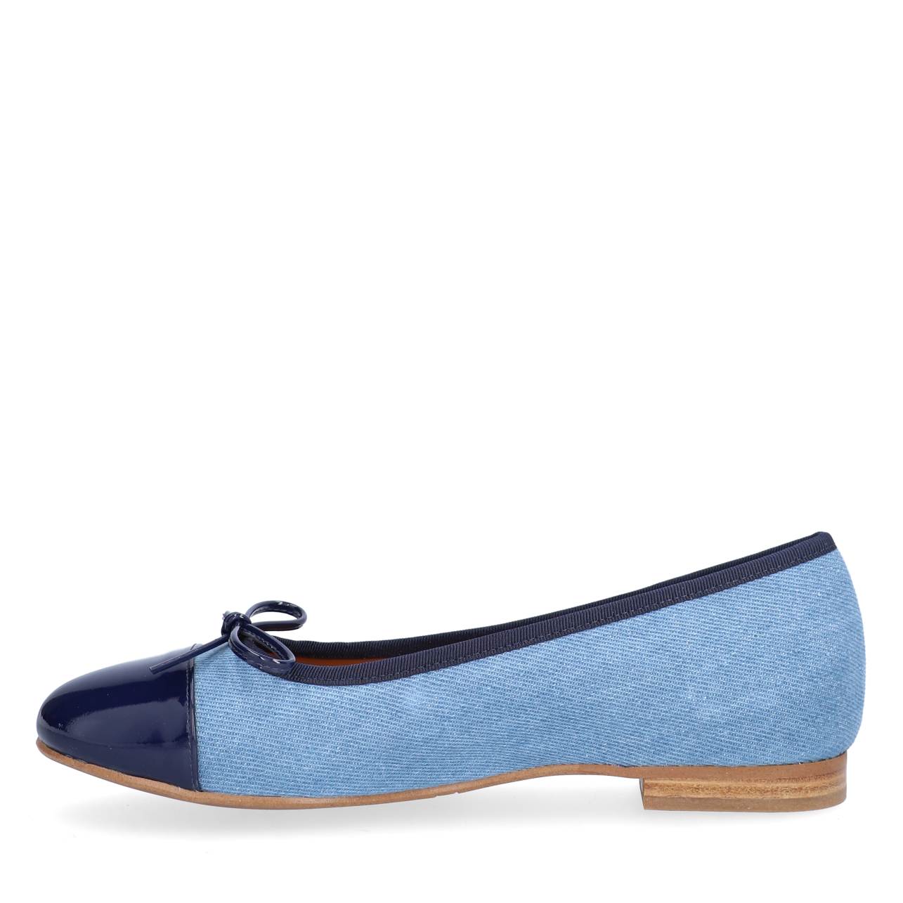 Billi Bi  A6021 ballerinasko - Navy patent/lt. Blue Denim