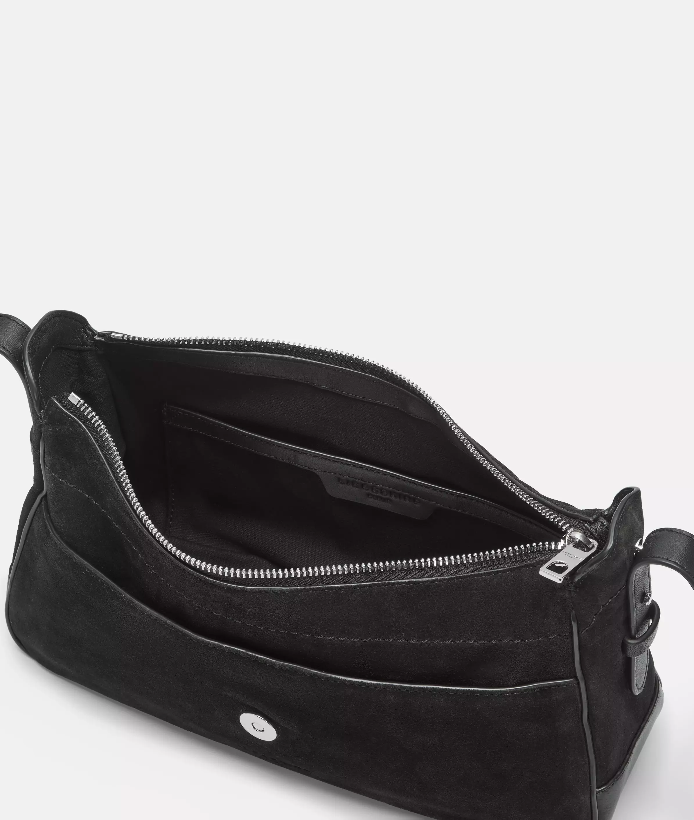 Ren Baguette S Handy suede shoulder bag