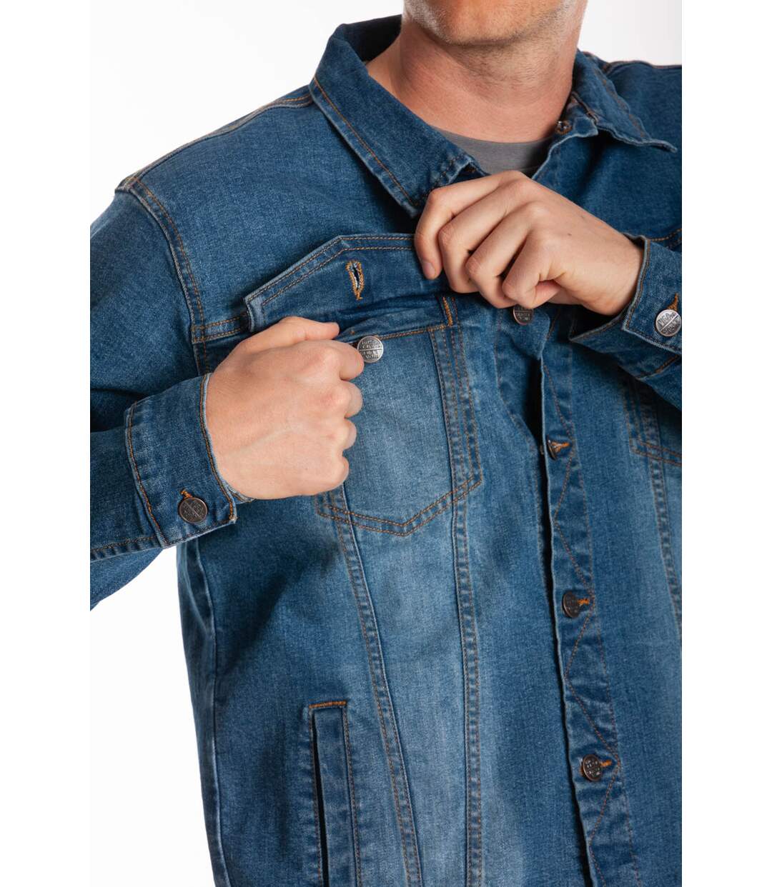 Veste en jeans STANT BLEU