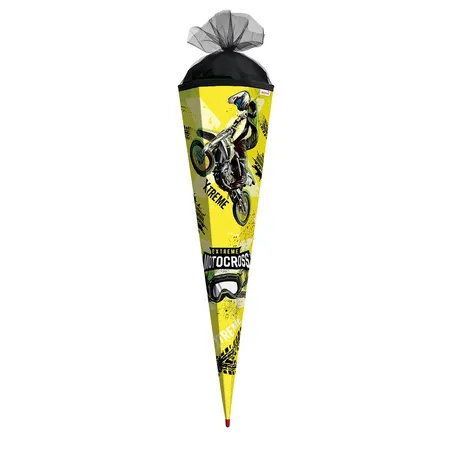 Roth Schultüte Extreme Motocross mit Tüllverschluss, 85 cm, eckig