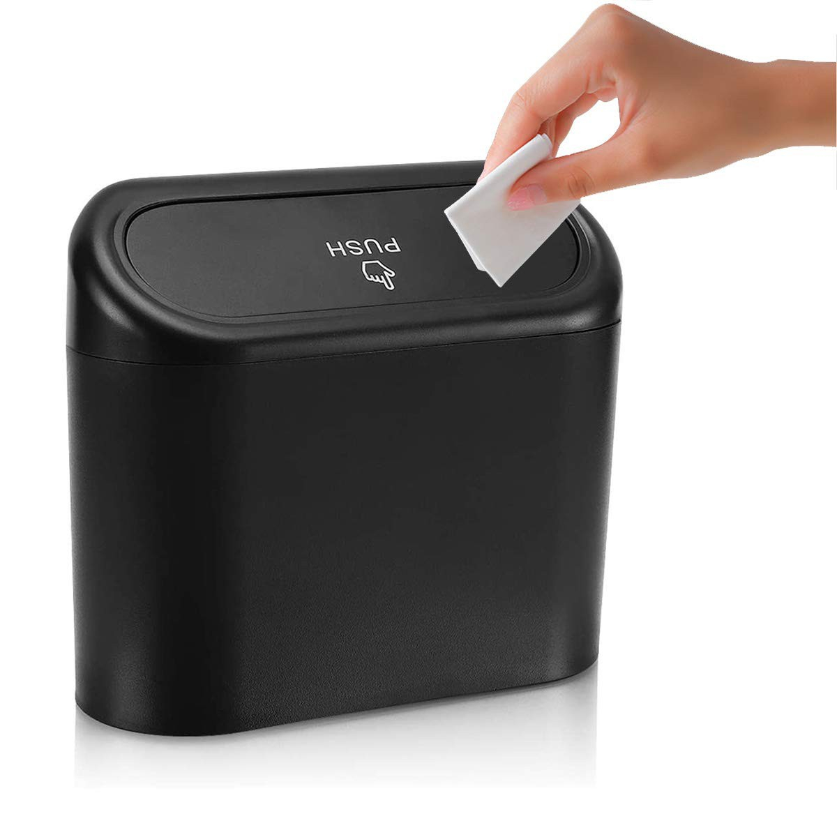 (700ml) Mini Hänge Mülleimer Auto Abfallbox - Schwarz