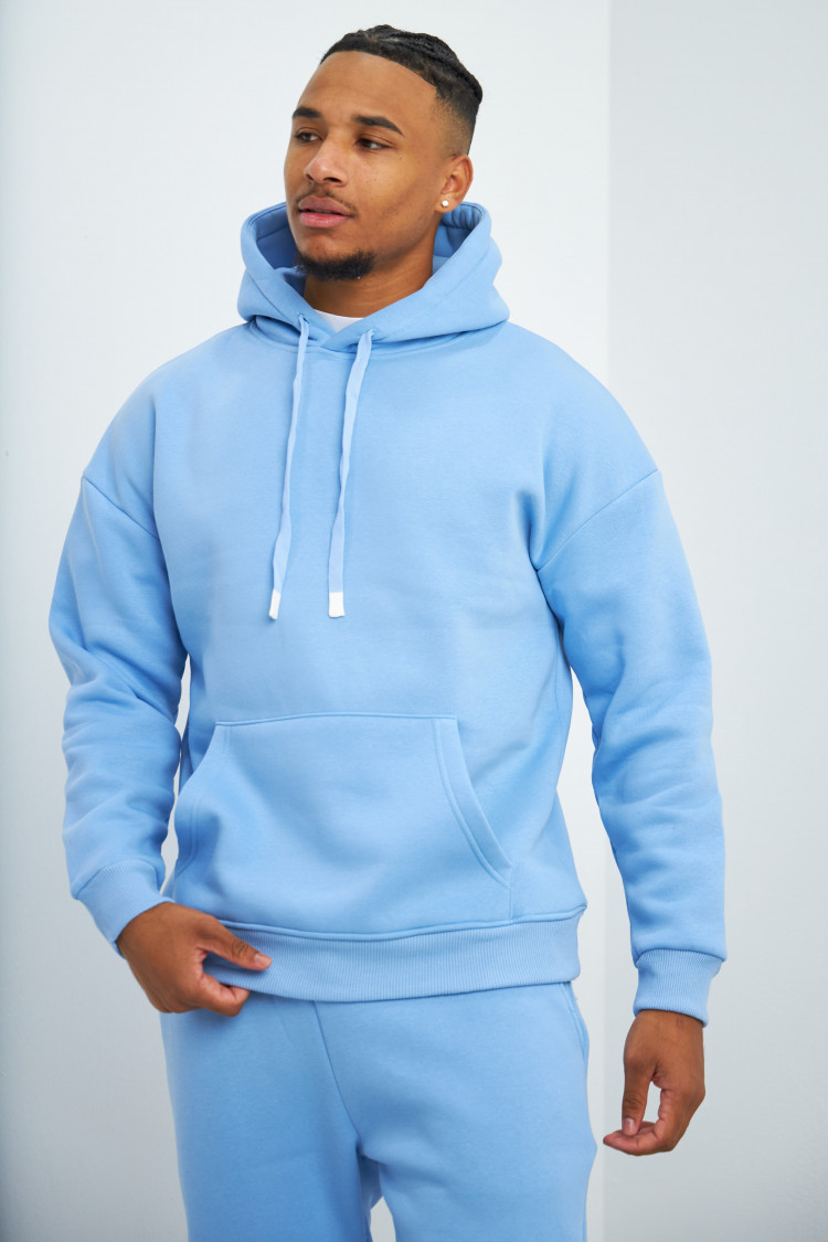 Ensemble sweat à capuche + jogging bleu