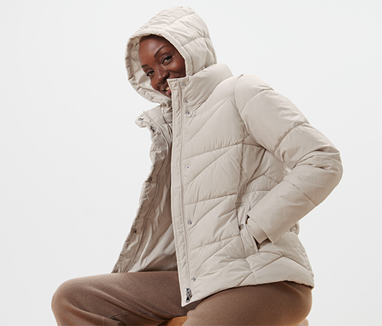 Steppjacke mit Kapuze