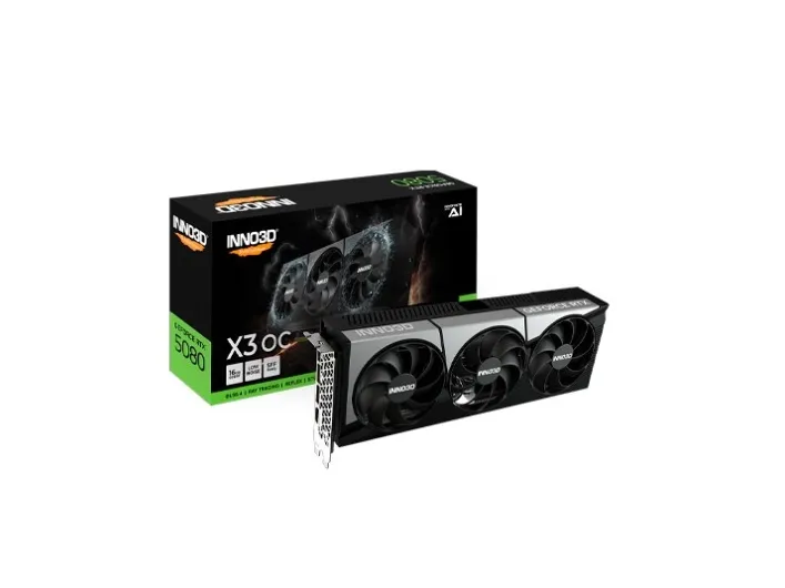 Inno3D GeForce RTX 5080 X3 OC - Grafikkort - GeForce RTX 5080 - 16 GB GDDR7 - PCI Express 5.0 - 3 x DisplayPort, HDMI