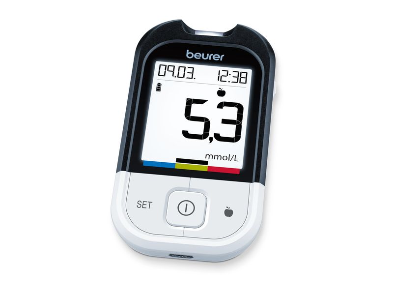 Beurer Blutzuckermessgerät GL 48 mmol/L Blutzuckermessgerät mit USB-Kabel