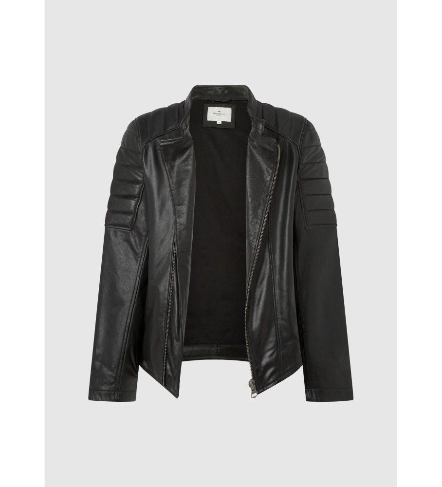 Jaqueta de couro preta Pepe Jeans Brewster