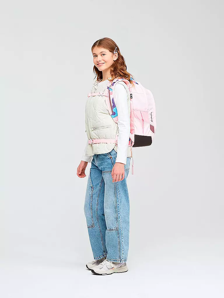 SATCH Schulrucksack Satch Sleek Candy Clouds rosa
