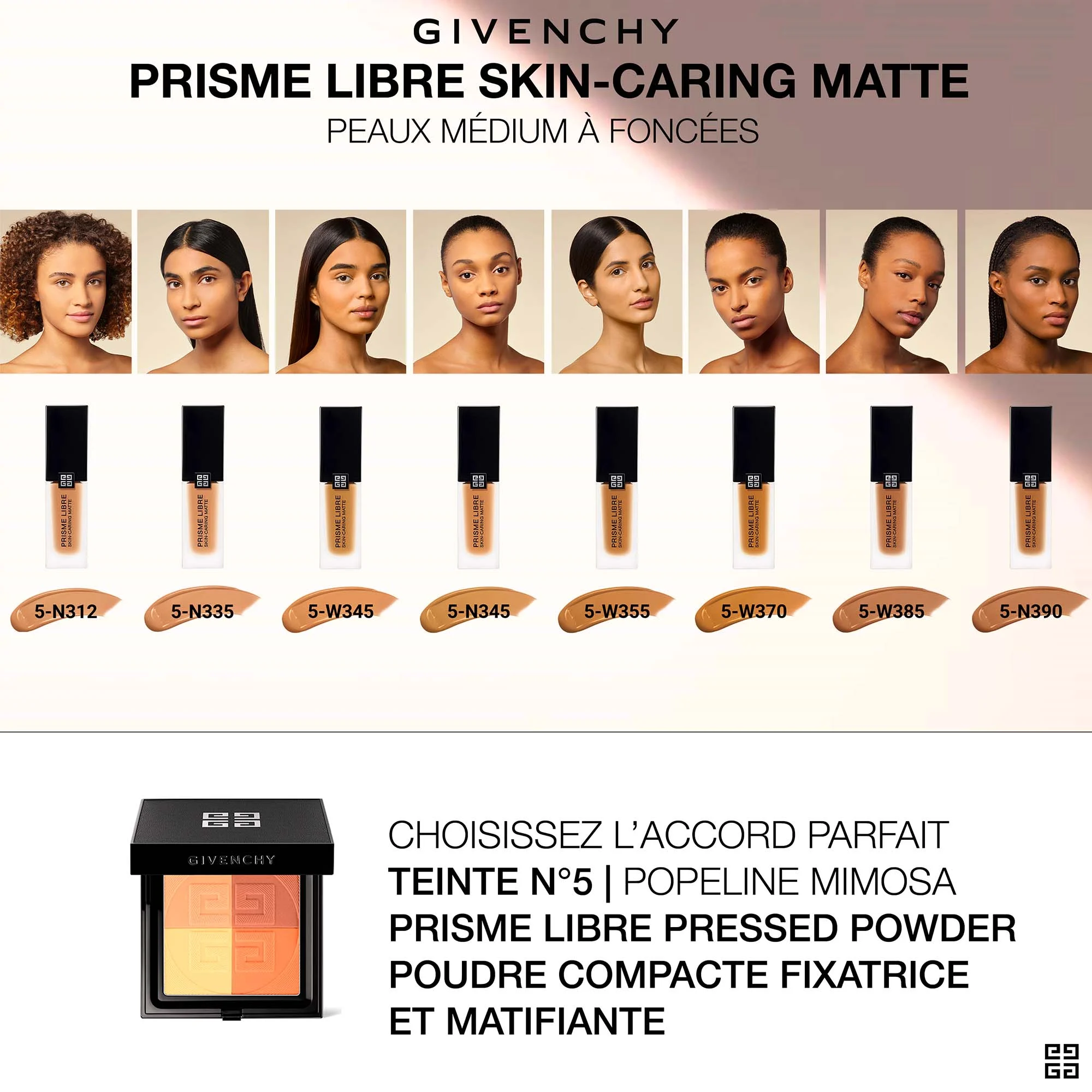 PRISME LIBRE SKIN-CARING MATTEFond de teint fini mat lumineux |- 5-W345