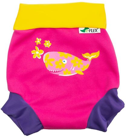 Konfidence BleBådebukser - UV50+ - Swim Nappy - Pink/Yellow Joni
