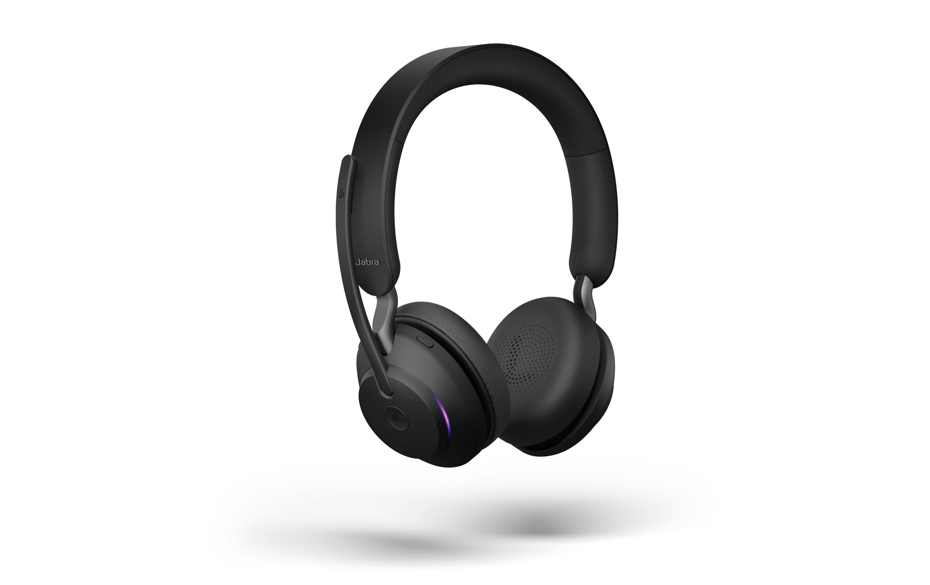 Headset Evolve2 65 Duo MS Schwarz, USB-A, inkl. Ladestation<br>Jabra Bluetooth Headset inkl. Ladestation